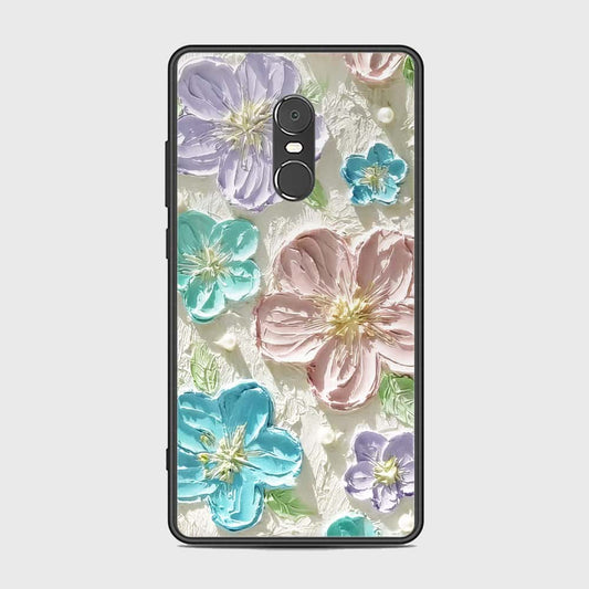 Xiaomi Redmi Note 4 / 4X Cover - Floral Series - Design 14 - Blue & Purple- HQ Ultra Shine Premium Infinity Glass Soft Silicon Borders Case