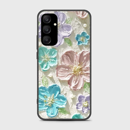Samsung Galaxy A25 5G Cover - Floral Series - Design 14 - Blue & Purple - HQ Ultra Shine Premium Infinity Glass Soft Silicon Borders Case