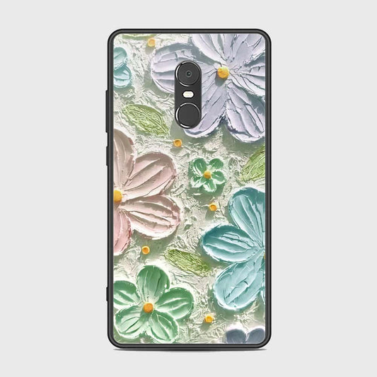 Xiaomi Redmi Note 4 / 4X Cover - Floral Series - Design 15 - Blue & Green - HQ Ultra Shine Premium Infinity Glass Soft Silicon Borders Case