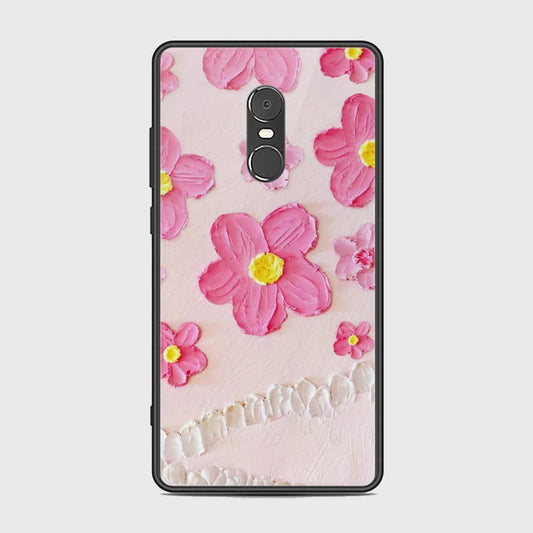 Xiaomi Redmi Note 4 / 4X Cover - Floral Series - Design 2 - Pink - HQ Ultra Shine Premium Infinity Glass Soft Silicon Borders Case