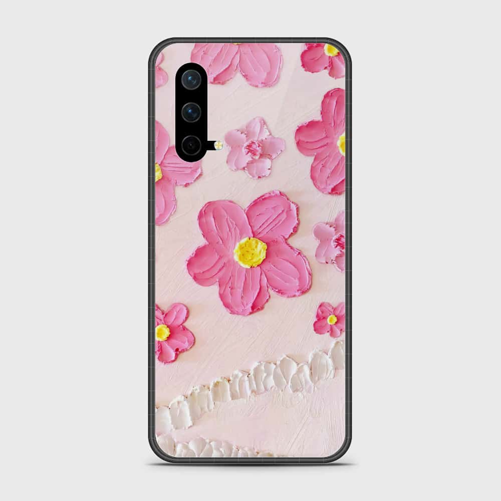 OnePlus Nord CE 5G Cover - Floral Series - Design 2 - Pink - HQ Ultra Shine Premium Infinity Glass Soft Silicon Borders Case