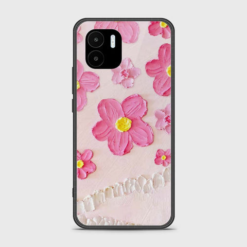 Xiaomi Redmi A2 Cover - Floral Series - Design 2 - Pink - HQ Ultra Shine Premium Infinity Glass Soft Silicon Borders Case