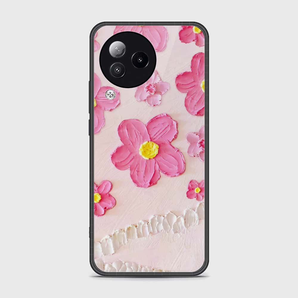 Realme C53 Cover - Floral Series - Design 2 - Pink - HQ Ultra Shine Premium Infinity Glass Soft Silicon Borders Case
