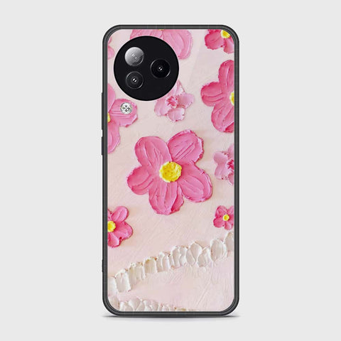 Realme C53 Cover - Floral Series - Design 2 - Pink - HQ Ultra Shine Premium Infinity Glass Soft Silicon Borders Case