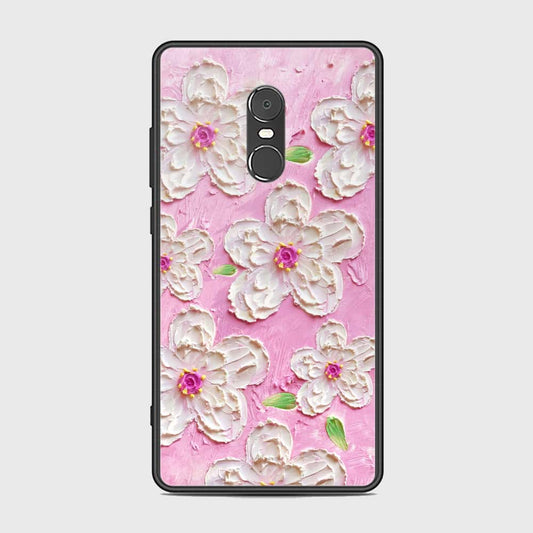 Xiaomi Redmi Note 4 / 4X Cover - Floral Series - Design 5 - Pink & White - HQ Ultra Shine Premium Infinity Glass Soft Silicon Borders Case