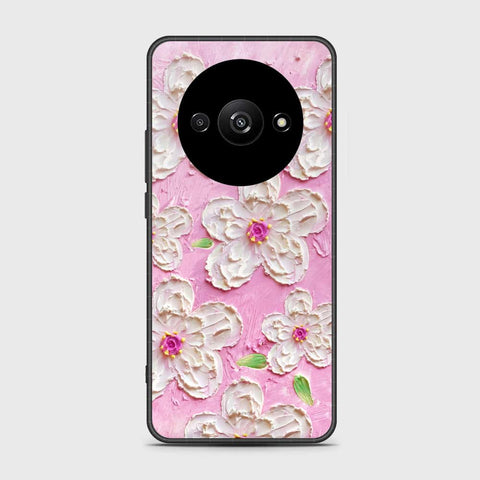 Xiaomi Redmi A3x Cover - Floral Series - Design 5 - Pink & White - HQ Ultra Shine Premium Infinity Glass Soft Silicon Borders Case