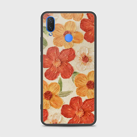 Huawei Nova 3i Cover - Floral Series - Design 6 - Red & Orange - HQ Ultra Shine Premium Infinity Glass Soft Silicon Borders Case