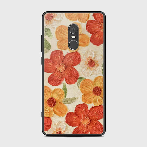 Xiaomi Redmi Note 4 / 4X Cover - Floral Series - Design 6 - Red & Orange - HQ Ultra Shine Premium Infinity Glass Soft Silicon Borders Case