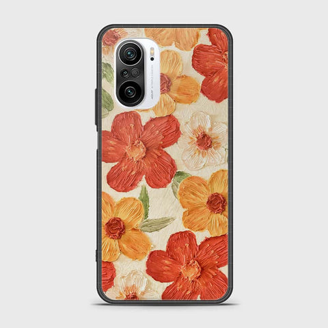 Xiaomi Mi 11i Cover - Floral Series - Design 6 - Red & Orange - HQ Ultra Shine Premium Infinity Glass Soft Silicon Borders Case