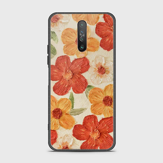Xiaomi Poco X2 Cover - Floral Series - Design 6 - Red & Orange - HQ Ultra Shine Premium Infinity Glass Soft Silicon Borders Case