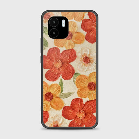 Xiaomi Redmi A2 Cover - Floral Series - Design 6 - Red & Orange - HQ Ultra Shine Premium Infinity Glass Soft Silicon Borders Case