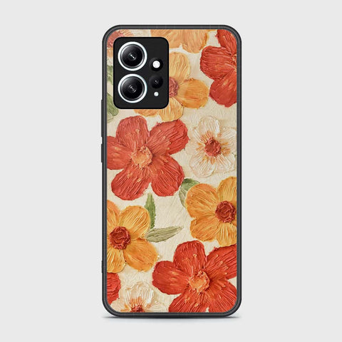 Xiaomi Redmi Note 12 4G Cover - Floral Series - Design 6 - Red & Orange - HQ Ultra Shine Premium Infinity Glass Soft Silicon Borders Case