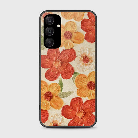 Samsung Galaxy A25 5G Cover - Floral Series - Design 6 - Red & Orange - HQ Ultra Shine Premium Infinity Glass Soft Silicon Borders Case