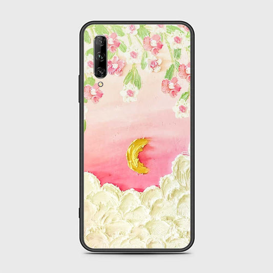 Huawei Y9s Cover - Floral Series - Design 7 - Pink & Yellow - HQ Ultra Shine Premium Infinity Glass Soft Silicon Borders Case