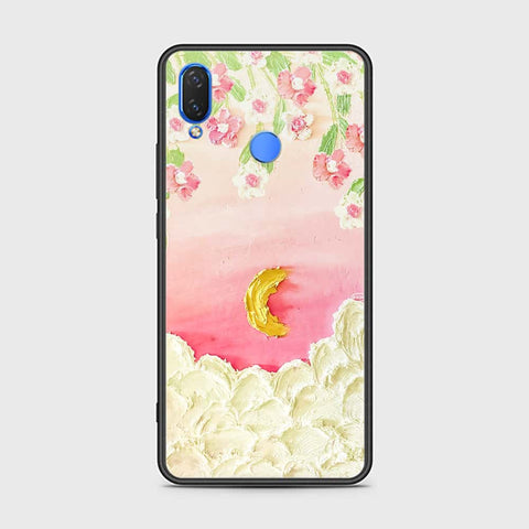 Huawei Nova 3i Cover - Floral Series - Design 7 - Pink & Yellow - HQ Ultra Shine Premium Infinity Glass Soft Silicon Borders Case