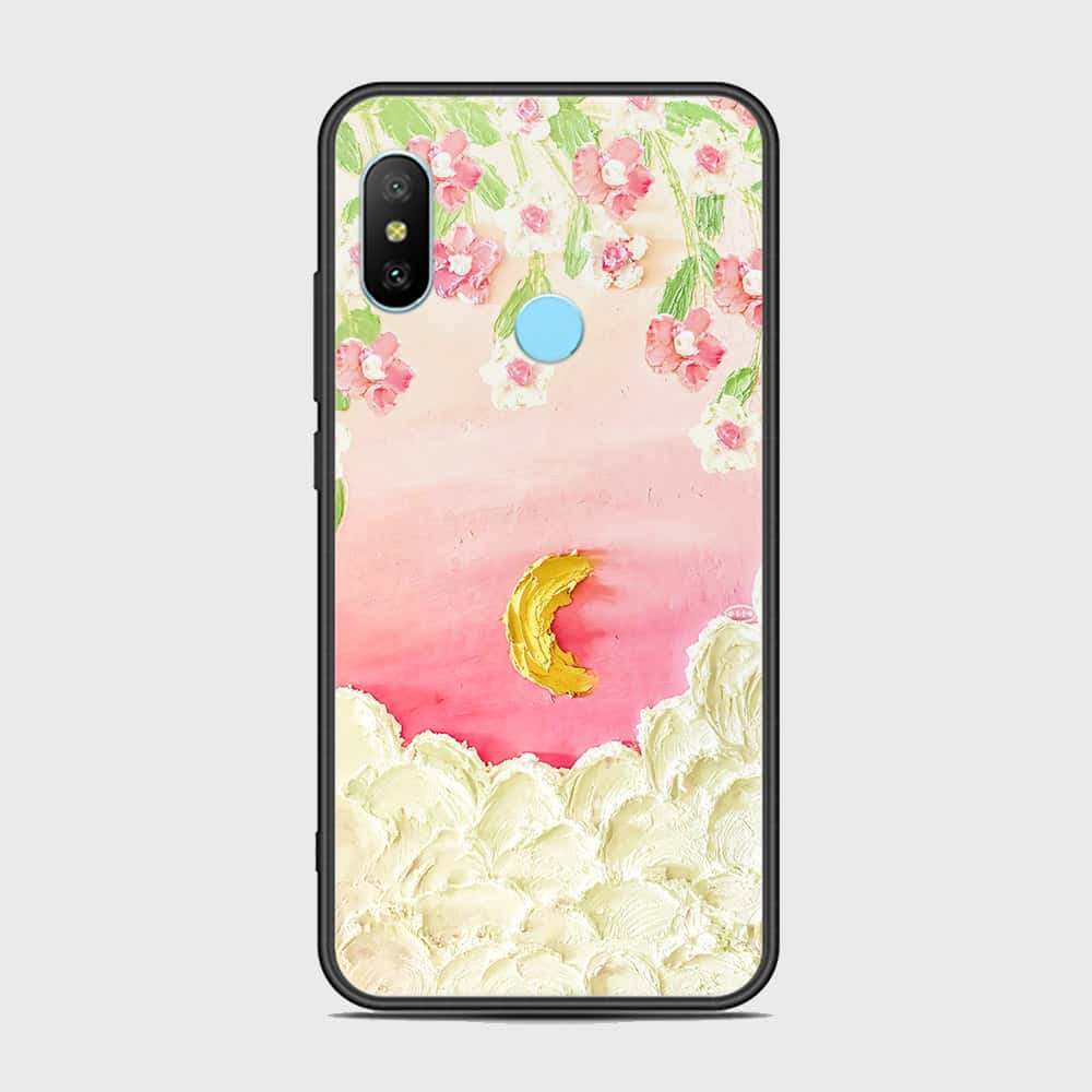 Xiaomi Redmi Note 6 Cover - Floral Series - Design 7 - Pink & Yellow - HQ Ultra Shine Premium Infinity Glass Soft Silicon Borders Case