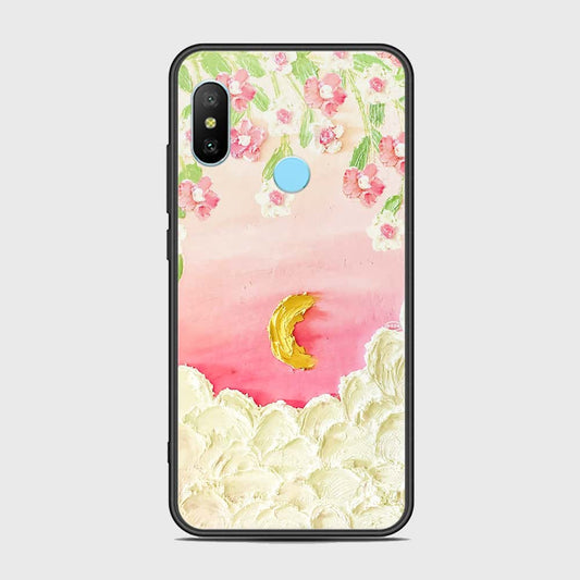 Xiaomi Redmi Note 6 Cover - Floral Series - Design 7 - Pink & Yellow - HQ Ultra Shine Premium Infinity Glass Soft Silicon Borders Case