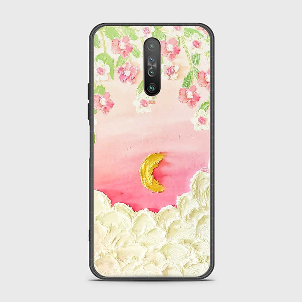 Xiaomi Poco X2 Cover - Floral Series - Design 7 - Pink & Yellow - HQ Ultra Shine Premium Infinity Glass Soft Silicon Borders Case
