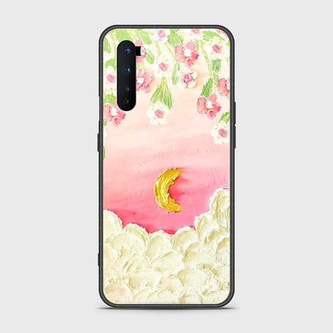 OnePlus Nord Cover - Floral Series - Design 7 - Pink & Yellow - HQ Ultra Shine Premium Infinity Glass Soft Silicon Borders Case