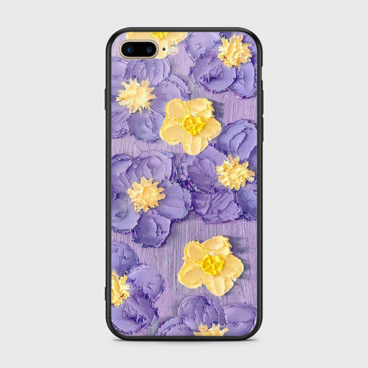 iPhone 8 Plus / 7 Plus Cover - Floral Series - Design 8 - Pink & Yellow - HQ Ultra Shine Premium Infinity Glass Soft Silicon Borders Case