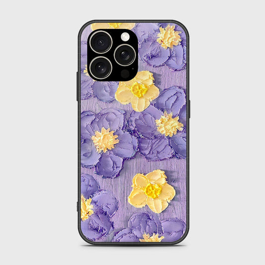 iPhone 15 Pro Max Cover - Floral Series - Design 8 - Pink & Yellow - HQ Ultra Shine Premium Infinity Glass Soft Silicon Borders Case
