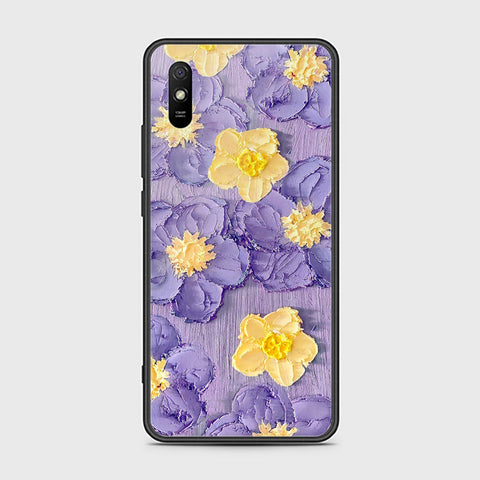 Xiaomi Redmi 9A Cover - Floral Series - Design 8 - Pink & Yellow - HQ Ultra Shine Premium Infinity Glass Soft Silicon Borders Case