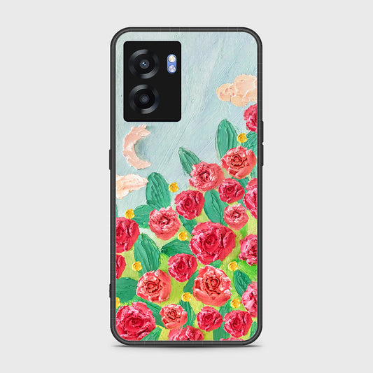 OnePlus Nord N300 Cover - Floral Series - Design 10 - Red & Green - HQ Ultra Shine Premium Infinity Glass Soft Silicon Borders Case