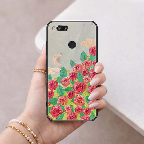 Xiaomi Mi A1 / Mi 5X Cover - Floral Series 4 - HQ Ultra Shine Premium Infinity Glass Soft Silicon Borders Case
