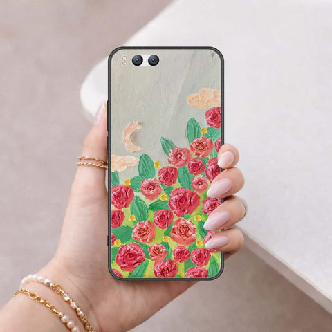 Xiaomi Mi 6 Cover - Floral Series 4 - HQ Ultra Shine Premium Infinity Glass Soft Silicon Borders Case