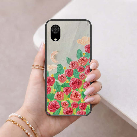 Samsung Galaxy A03 Core Cover - Floral Series 4 - HQ Ultra Shine Premium Infinity Glass Soft Silicon Borders Case