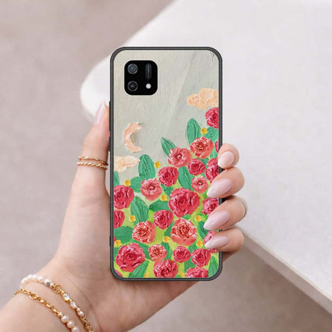 Oppo A16K Cover - Floral Series 4 - HQ Ultra Shine Premium Infinity Glass Soft Silicon Borders Case