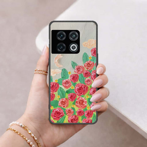 OnePlus 10 Pro Cover - Floral Series 4 - HQ Ultra Shine Premium Infinity Glass Soft Silicon Borders Case