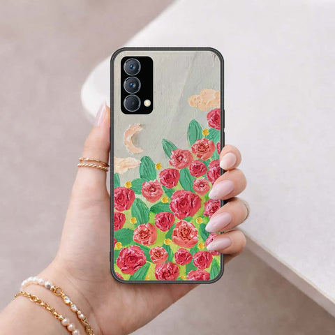 Realme GT Master Cover - Floral Series 4 - HQ Ultra Shine Premium Infinity Glass Soft Silicon Borders Case