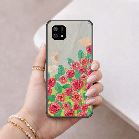 Oppo A16e Cover - Floral Series 4 - HQ Ultra Shine Premium Infinity Glass Soft Silicon Borders Case