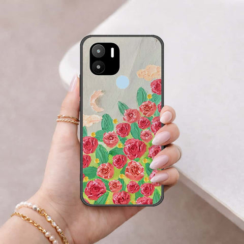 Xiaomi Redmi A2 Plus Cover - Floral Series 4 - HQ Ultra Shine Premium Infinity Glass Soft Silicon Borders Case