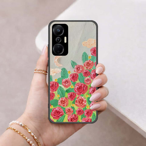 Infinix Hot 20S Cover - Floral Series 4 - HQ Ultra Shine Premium Infinity Glass Soft Silicon Borders Case