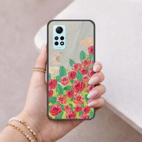 Xiaomi Redmi Note 12 Pro 4G Cover - Floral Series 4 - HQ Ultra Shine Premium Infinity Glass Soft Silicon Borders Case