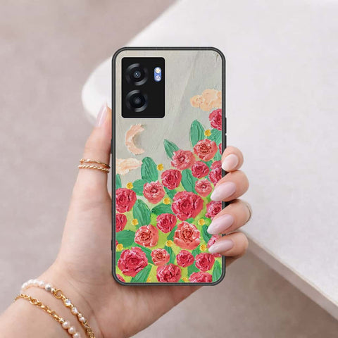 OnePlus Nord N300 Cover - Floral Series 4 - HQ Ultra Shine Premium Infinity Glass Soft Silicon Borders Case