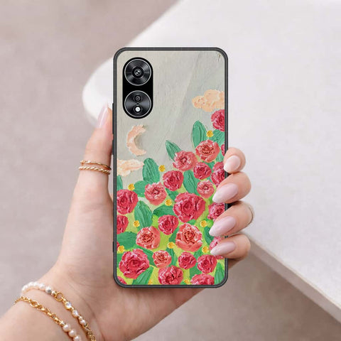 Oppo A97 5G Cover - Floral Series 4 - HQ Ultra Shine Premium Infinity Glass Soft Silicon Borders Case
