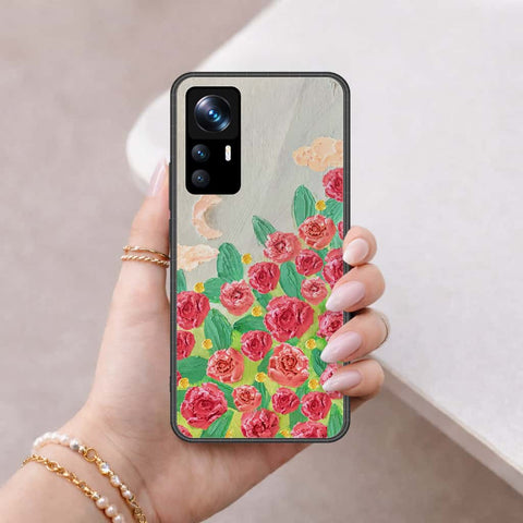 Xiaomi Redmi K50 Ultra Cover - Floral Series 4 - HQ Ultra Shine Premium Infinity Glass Soft Silicon Borders Case
