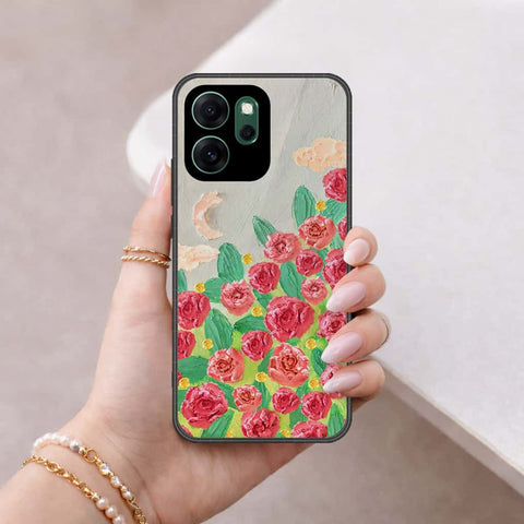 Oppo Reno 14F Cover - Floral Series 4 - HQ Ultra Shine Premium Infinity Glass Soft Silicon Borders Case