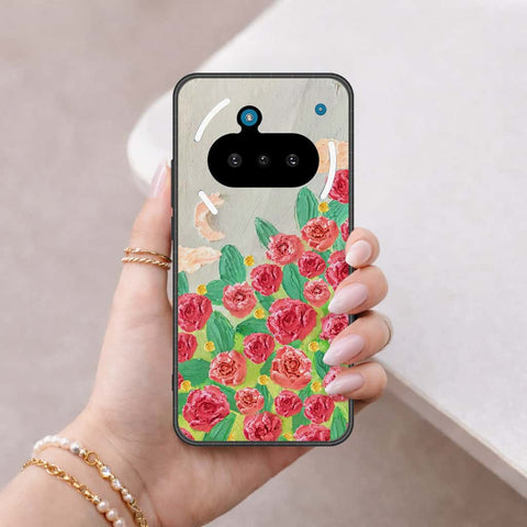 Nothing Phone 3a Cover - Floral Series 4 - HQ Ultra Shine Premium Infinity Glass Soft Silicon Borders Case