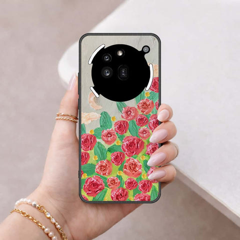 Nothing Phone 3a Pro Cover - Floral Series 4 - HQ Ultra Shine Premium Infinity Glass Soft Silicon Borders Case