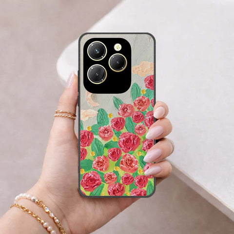Tecno Spark 20 Pro Cover - Floral Series 4 - HQ Ultra Shine Premium Infinity Glass Soft Silicon Borders Case
