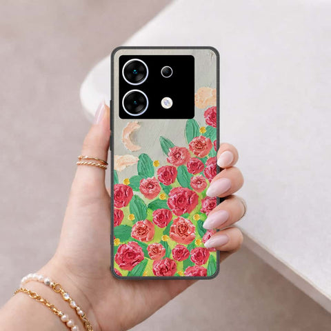Infinix Zero 30 5G Cover - Floral Series 4 - HQ Ultra Shine Premium Infinity Glass Soft Silicon Borders Case