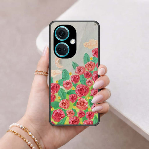 Oppo K11 Cover - Floral Series 4 - HQ Ultra Shine Premium Infinity Glass Soft Silicon Borders Case