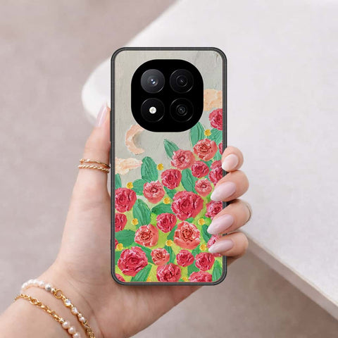 Xiaomi Poco X7 Cover - Floral Series 4 - HQ Ultra Shine Premium Infinity Glass Soft Silicon Borders Case
