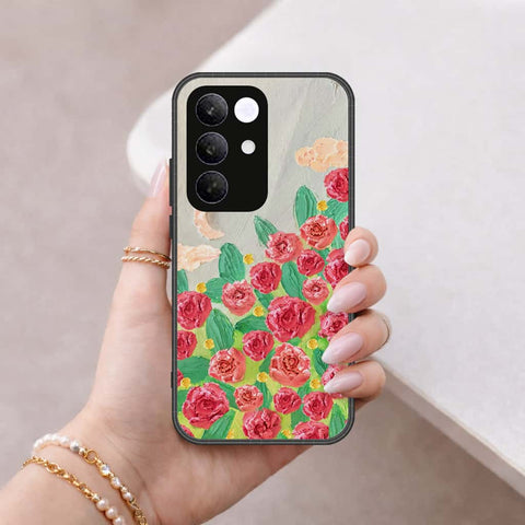 Realme C85 Pro Cover - Floral Series 4 - HQ Ultra Shine Premium Infinity Glass Soft Silicon Borders Case
