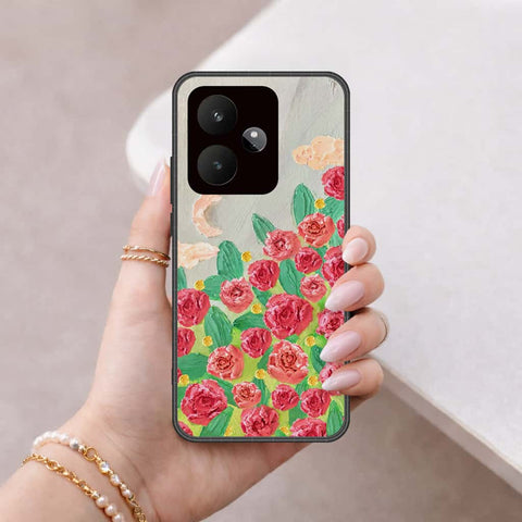 Realme GT 7 Cover - Floral Series 4 - HQ Ultra Shine Premium Infinity Glass Soft Silicon Borders Case