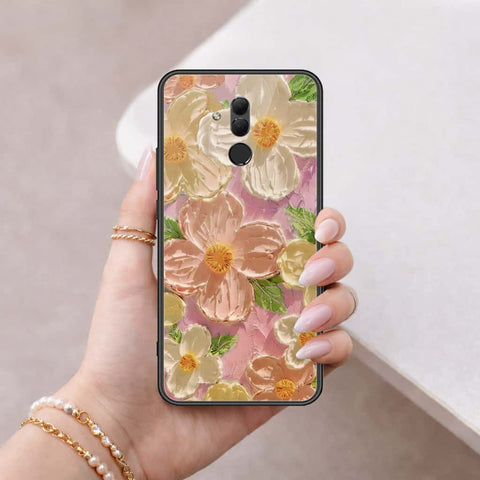 Huawei Mate 20 Lite Cover - Floral Series 4 - HQ Ultra Shine Premium Infinity Glass Soft Silicon Borders Case